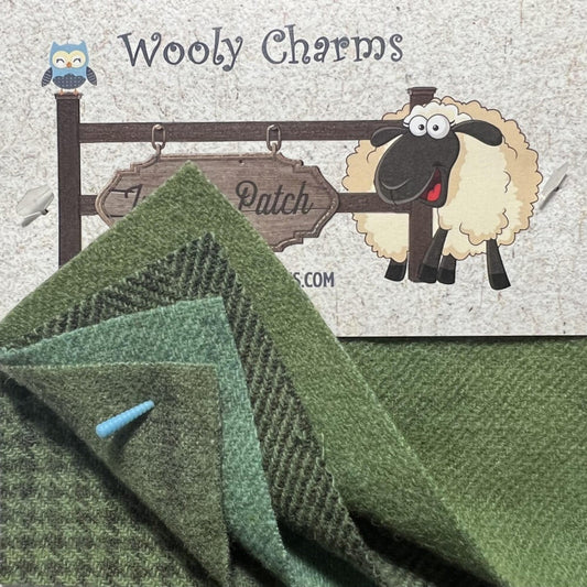 Wooly Charms Juniper - 5 in x 5 in - 5 pc - Everything Fabric