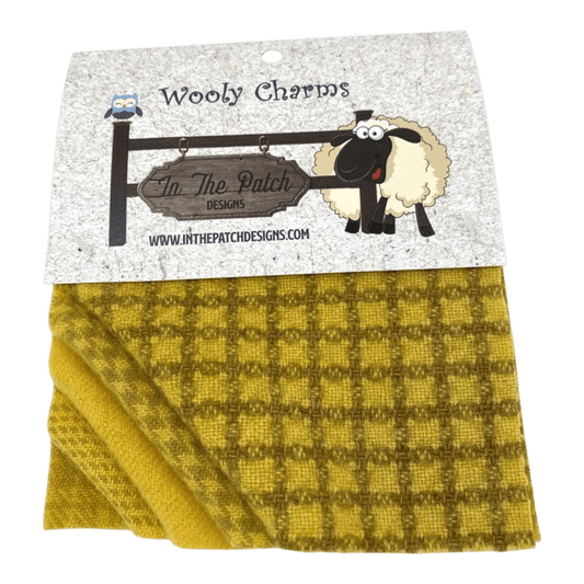 Wooly Charms Sunflower - 5 in x 5 in - 5 pc - Everything Fabric