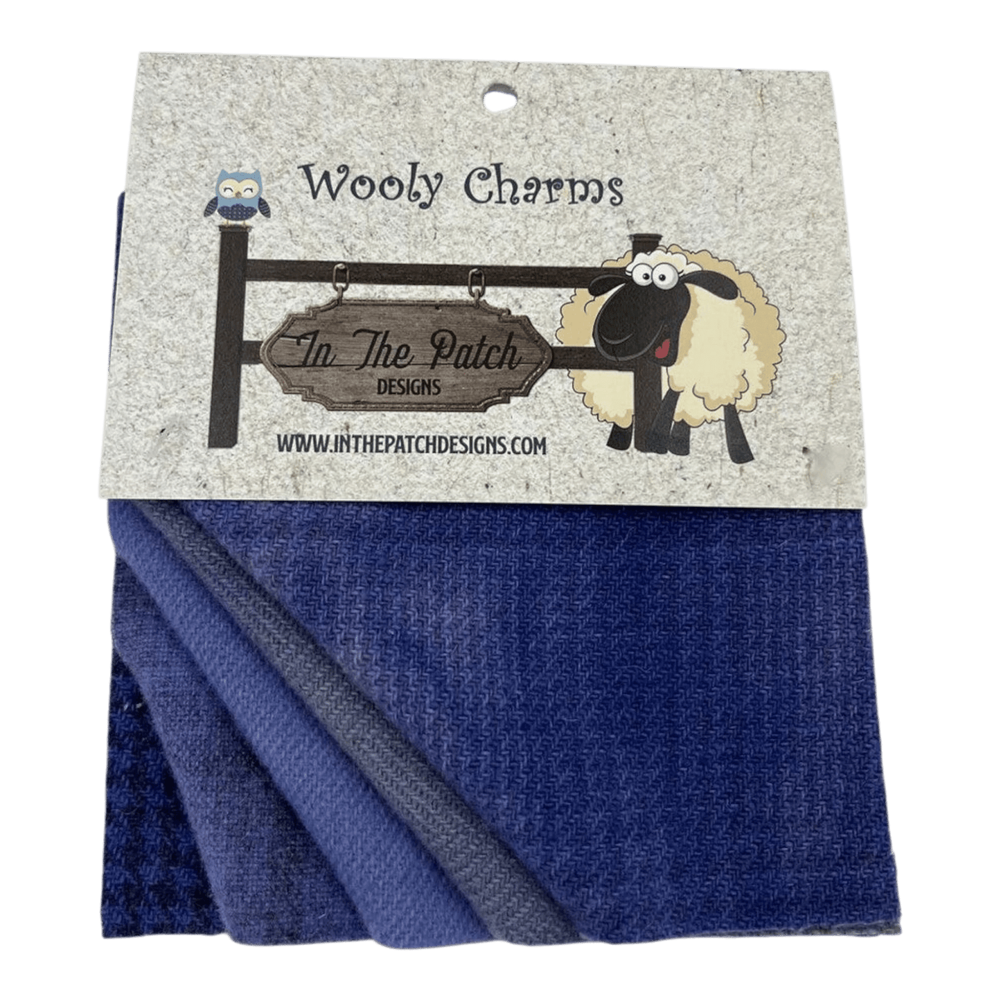Wooly Charms WISTERIA - 5 in x 5 in - 5 pc - Everything Fabric