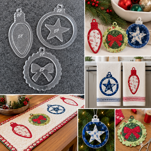 Christmas Ornament Acrylic Set 6pc