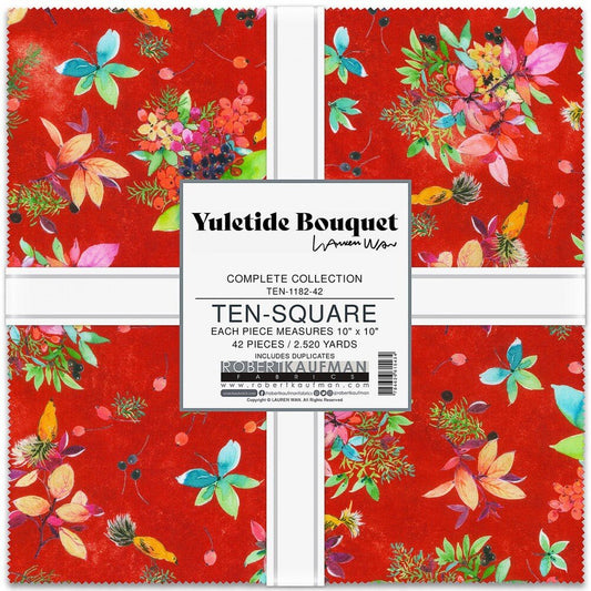Yuletide Bouquet - 10 in squares - 42 pc - Everything Fabric