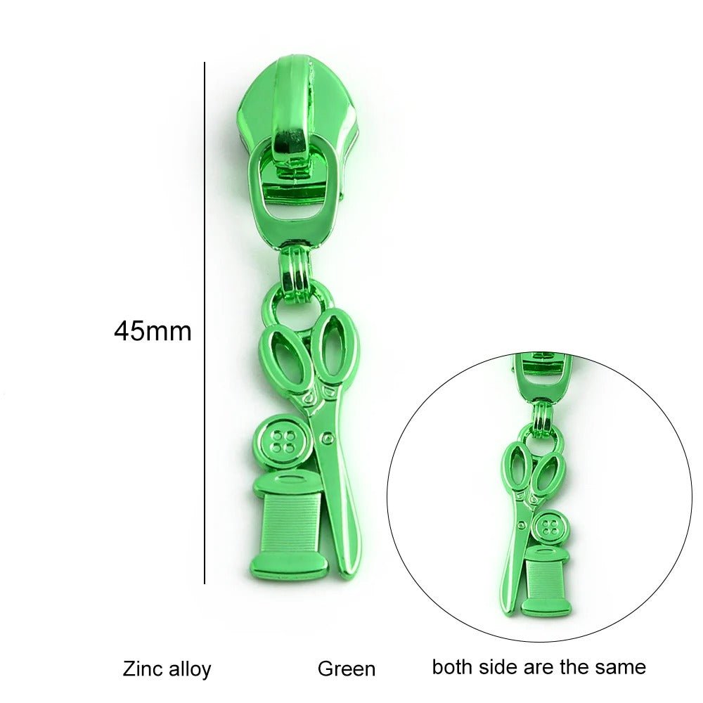 Zip Pull Scissor & Thread 2pk - Everything Fabric