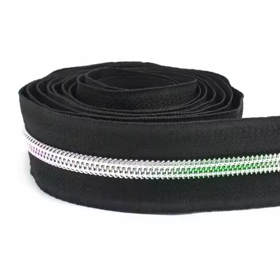 Zipper Black 5 metre - Rainbow 5 - Everything Fabric