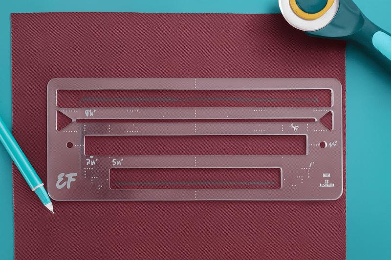 Zipper Inner Pocket Placement Guide Template - Everything Fabric