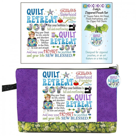 Zipper Pouch Set Quilt Retreat Joy - Everything Fabric