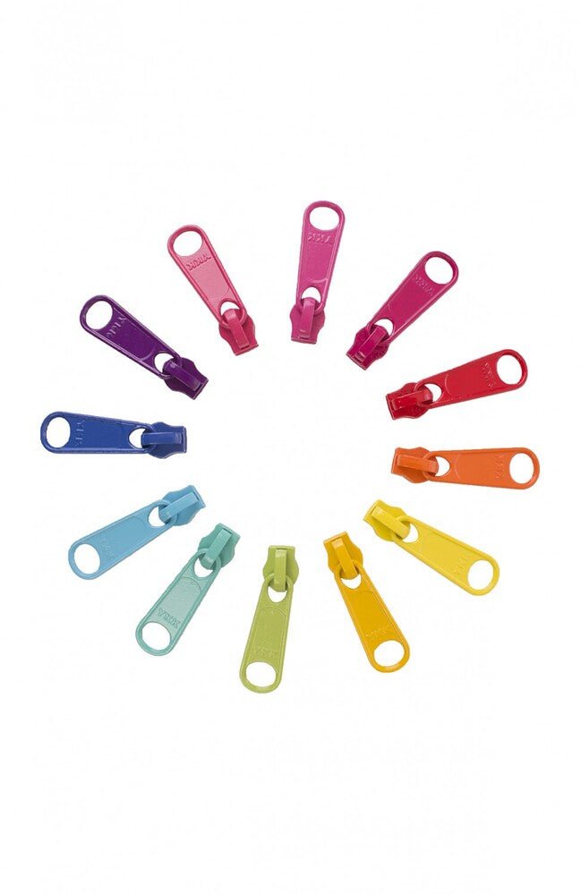 Zipper Pull Set - BRIGHTS - 12 4.5 pulls - Everything Fabric