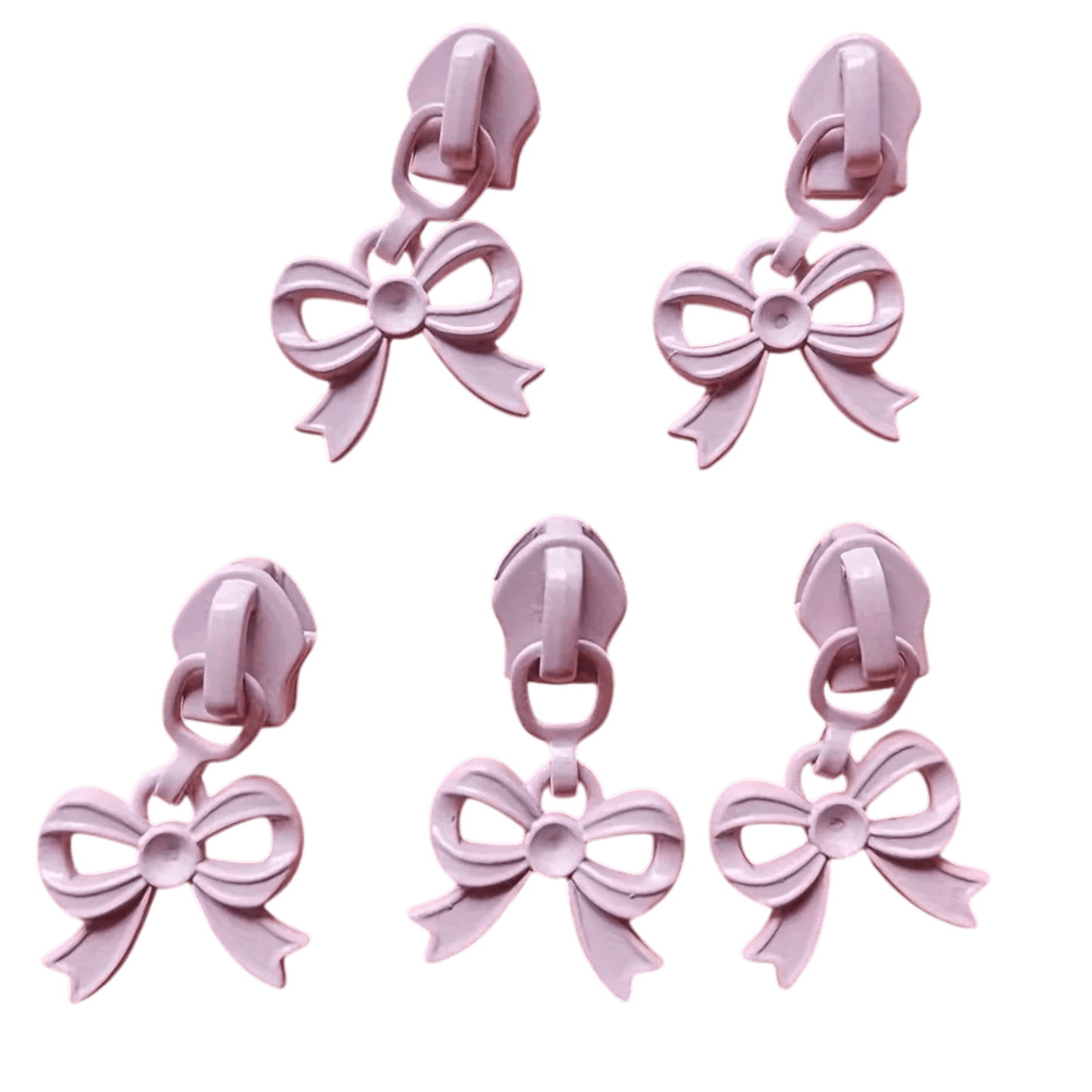 Zipper Pulls – Laced Bow Pastel Shades 2 Pack | 3 Nylon Zippers - Everything Fabric