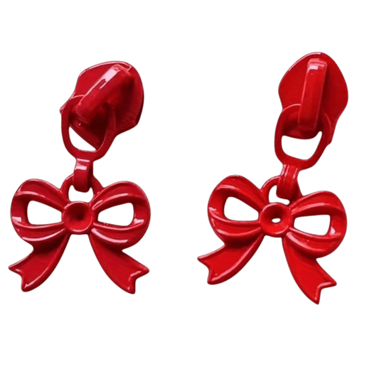Zipper Pulls – Laced Bow Pastel Shades 2 Pack | 3 Nylon Zippers - Everything Fabric