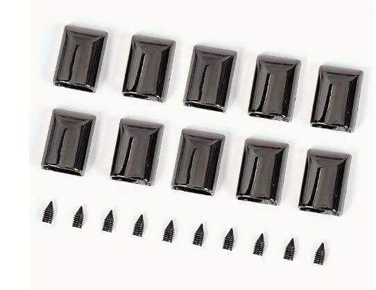 Zipper Tail Squares - Metal Gunmetal 4 PER pACK - Everything Fabric
