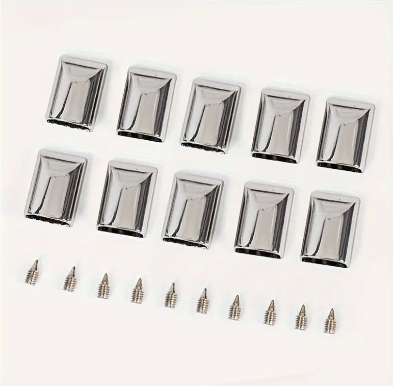 Zipper Tail Squares - Metal Nickle 4 per Pack - Everything Fabric