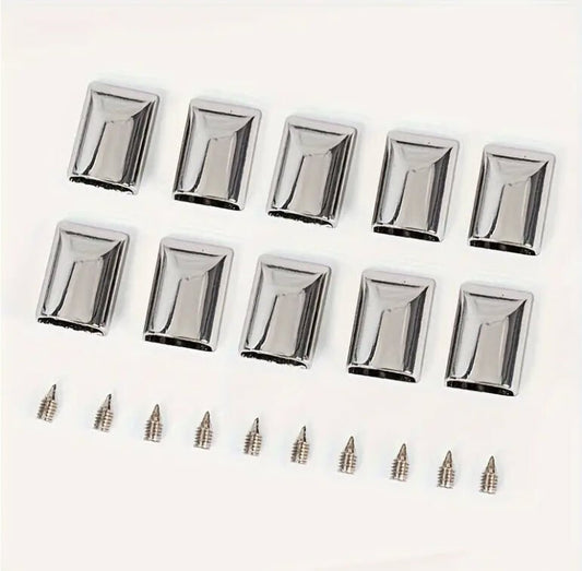 Zipper Tail Squares - Metal Nickle 4 per Pack - Everything Fabric