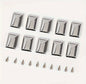 Zipper Tail Squares - Metal Nickle 4 per Pack - Everything Fabric