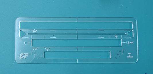 Zipper Inner Pocket Placement Guide Template for precise cutting, marking and patchwork